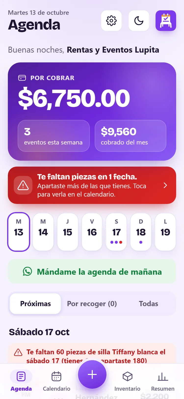 Renta Lista en un celular